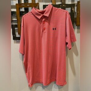Under Armour Polo Shirt Adult 2XL Lightweight Heatgear Logo Mens